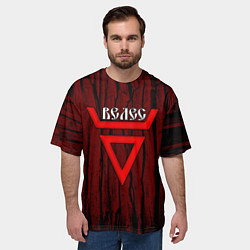 Футболка оверсайз мужская Велес символ, цвет: 3D-принт — фото 2