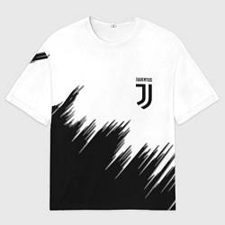 Мужская футболка оверсайз Ювентус краски спорт