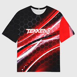 Футболка оверсайз мужская Tekken 8 огненное лого файтинг, цвет: 3D-принт