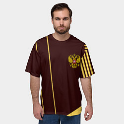 Футболка оверсайз мужская Россия спорт стиль ссср, цвет: 3D-принт — фото 2