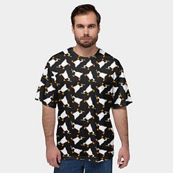 Футболка оверсайз мужская Злой гусь с ножом, цвет: 3D-принт — фото 2