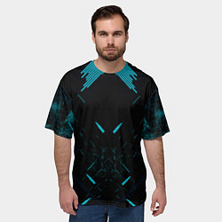 Футболка оверсайз мужская Неоновые пули, цвет: 3D-принт — фото 2