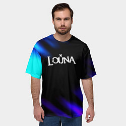 Футболка оверсайз мужская Louna neon bend, цвет: 3D-принт — фото 2