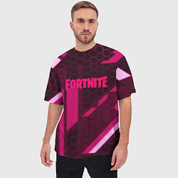 Футболка оверсайз мужская Fortnite броня розовая эпик, цвет: 3D-принт — фото 2