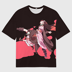 Футболка оверсайз мужская Нэдзуко ярость, цвет: 3D-принт