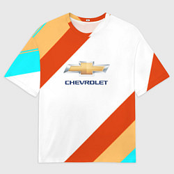 Футболка оверсайз мужская Chevrolet line, цвет: 3D-принт