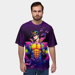 Футболка оверсайз мужская Джо Джо - персонаж, цвет: 3D-принт — фото 2