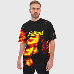 Футболка оверсайз мужская Fallout огнненое лого, цвет: 3D-принт — фото 2