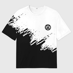 Футболка оверсайз мужская Borussia sport краски, цвет: 3D-принт