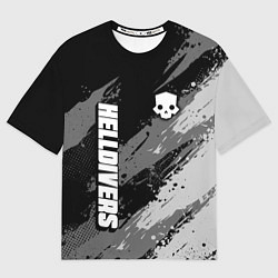 Футболка оверсайз мужская Helldivers 2: Skull Logo, цвет: 3D-принт