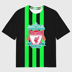 Мужская футболка оверсайз Liverpool line green