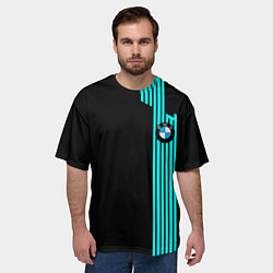 Футболка оверсайз мужская BMW sport line geometry, цвет: 3D-принт — фото 2
