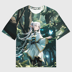Футболка оверсайз мужская Sousou no Frieren Фрирен butterfly, цвет: 3D-принт