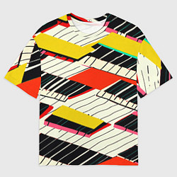 Футболка оверсайз мужская Пианинка, цвет: 3D-принт