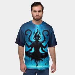 Футболка оверсайз мужская Бог перемен Тзинч нейросеть, цвет: 3D-принт — фото 2