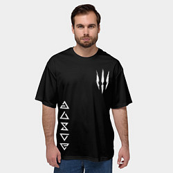 Футболка оверсайз мужская Ведьмак 3 логотип, цвет: 3D-принт — фото 2