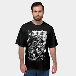 Футболка оверсайз мужская Pirate head, цвет: 3D-принт — фото 2
