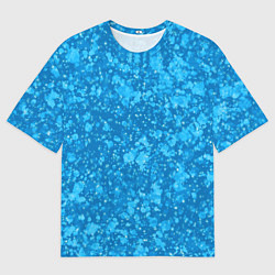 Мужская футболка оверсайз Ярко-голубой абстракция космический