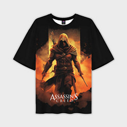 Футболка оверсайз мужская Assassins creed пустыня на фоне, цвет: 3D-принт