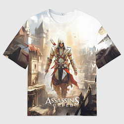 Футболка оверсайз мужская Assassins creed старый город, цвет: 3D-принт