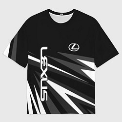 Футболка оверсайз мужская Лексус - монохромная абстракция, цвет: 3D-принт