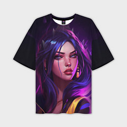 Футболка оверсайз мужская League of Legends Kaisa Kda style, цвет: 3D-принт