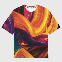 Футболка оверсайз мужская Цветная абстракция colorful, цвет: 3D-принт