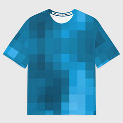 Мужская футболка оверсайз Minecraft water cubes