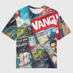 Мужская футболка оверсайз Vanguard collage - ai art patchwork