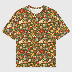 Мужская футболка оверсайз Солдат и символика СССР