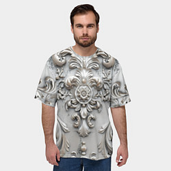 Футболка оверсайз мужская Объемный орнамент, цвет: 3D-принт — фото 2