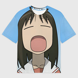 Футболка оверсайз мужская Azumanga Daioh Аюму Касуга зевает, цвет: 3D-принт