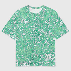 Мужская футболка оверсайз Текстура изумрудный