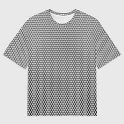 Футболка оверсайз мужская Кольчуга серый, цвет: 3D-принт