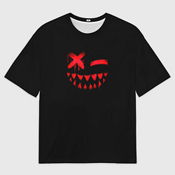 Футболка оверсайз мужская Одноглазый монстр глитч улыбка, цвет: 3D-принт