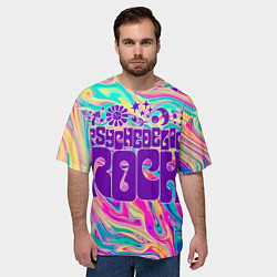 Футболка оверсайз мужская Psychedelic rock, цвет: 3D-принт — фото 2