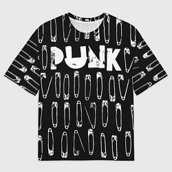 Мужская футболка оверсайз Punk pins