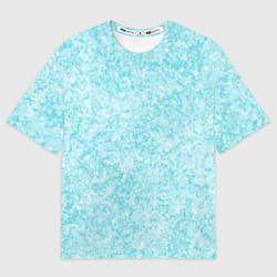 Мужская футболка оверсайз Светлый бело-голубой текстура