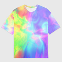 Мужская футболка оверсайз Яркий тай-дай абстракция