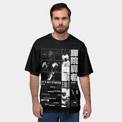 Футболка оверсайз мужская История Маки - Магическая битва, цвет: 3D-принт — фото 2