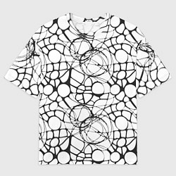 Мужская футболка оверсайз Абстрактный нейрографический узор