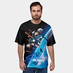 Футболка оверсайз мужская Ева stellar blade, цвет: 3D-принт — фото 2