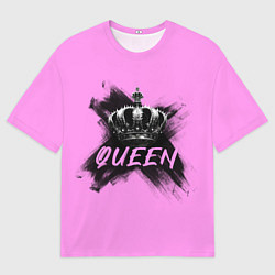 Футболка оверсайз мужская Королева - корона, цвет: 3D-принт