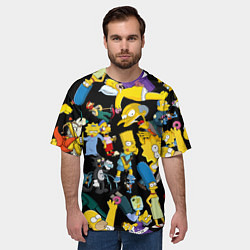 Футболка оверсайз мужская Персонажи Симпсонов, цвет: 3D-принт — фото 2