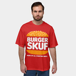 Футболка оверсайз мужская Burger skuf, цвет: 3D-принт — фото 2