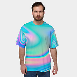 Футболка оверсайз мужская Неоновый бензин, цвет: 3D-принт — фото 2