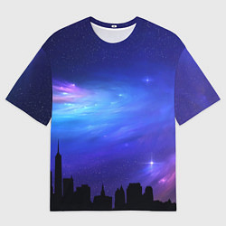 Мужская футболка оверсайз Город вселенная