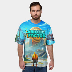 Футболка оверсайз мужская Abiotic Factor атомный завод, цвет: 3D-принт — фото 2