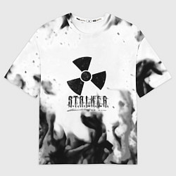 Футболка оверсайз мужская Stalker fire steel, цвет: 3D-принт