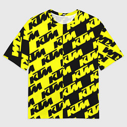 Мужская футболка оверсайз KTU жёлто чёрный стиль